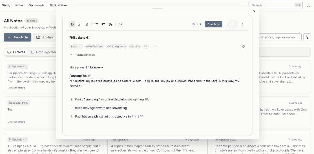 Second brain document workspace